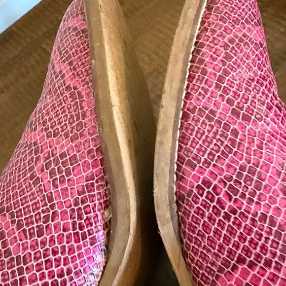 Justin Pink/silver metallic Snake Print boots - Picture 8 of 8